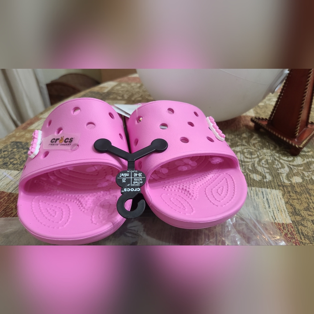 COPY - Crocs Classic Slides W9 Taffy Pink